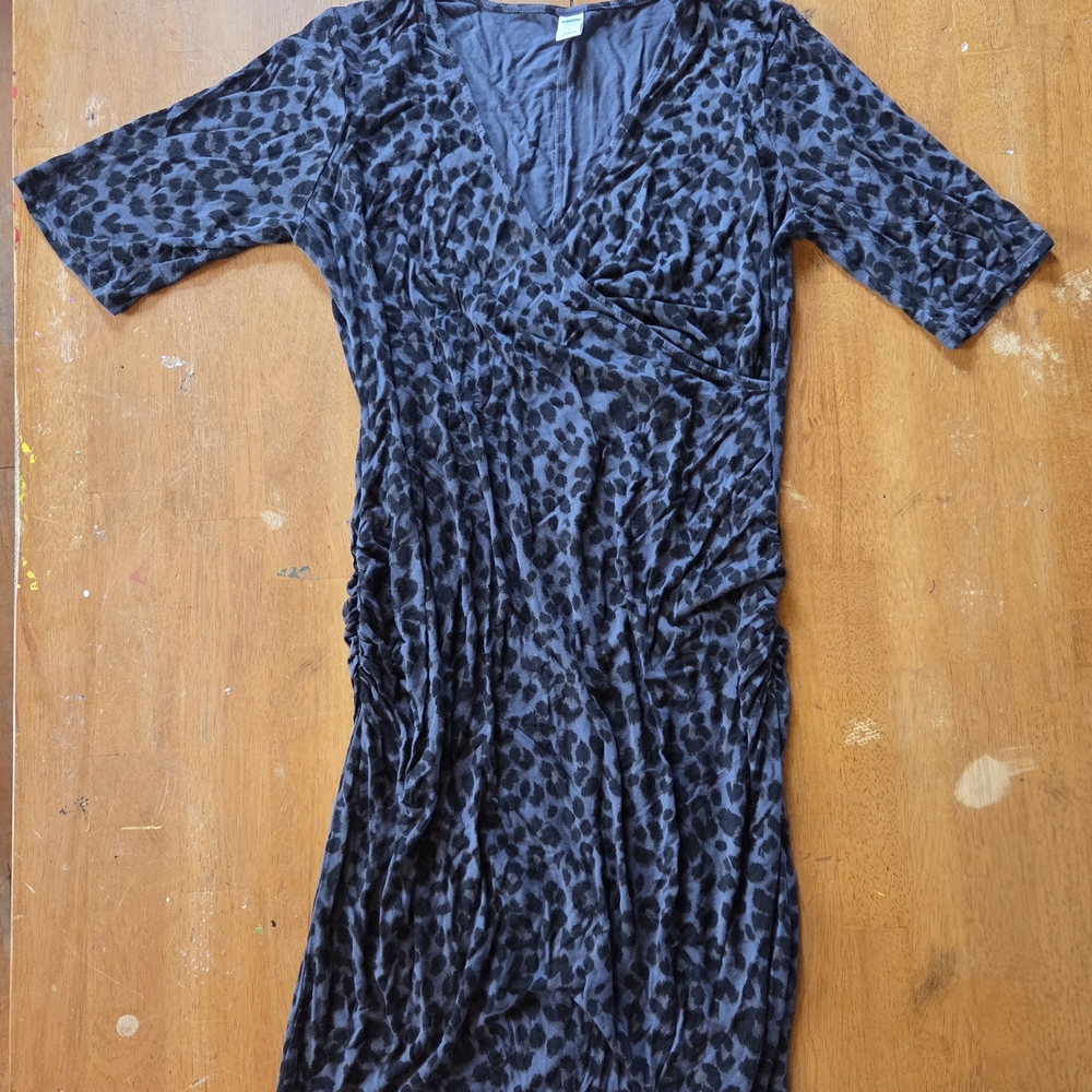 Old Navy Black Leopard Print Dress